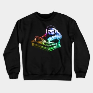 DJ Sloth Crewneck Sweatshirt